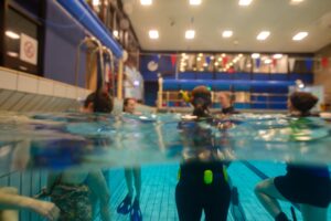 Snorkel Instructor Candidates at Bangor Swimming Pool.